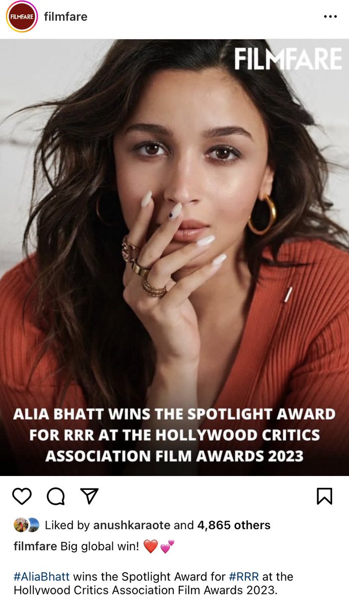 Not her PR making it sound like she won a solo award when it’s for the cast and crew that too on the same day deepika gets announced an Oscar presenter😭😭😭