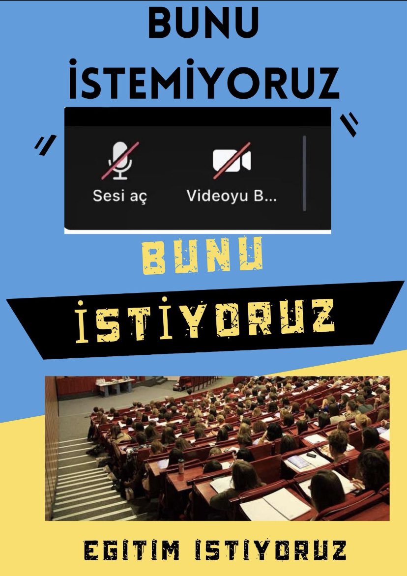 Uzaktan öğrenim olsaydı YouTube’da dinlerdik.EĞİTİM İSTİYORUZ!  #cbmarttakampuslere