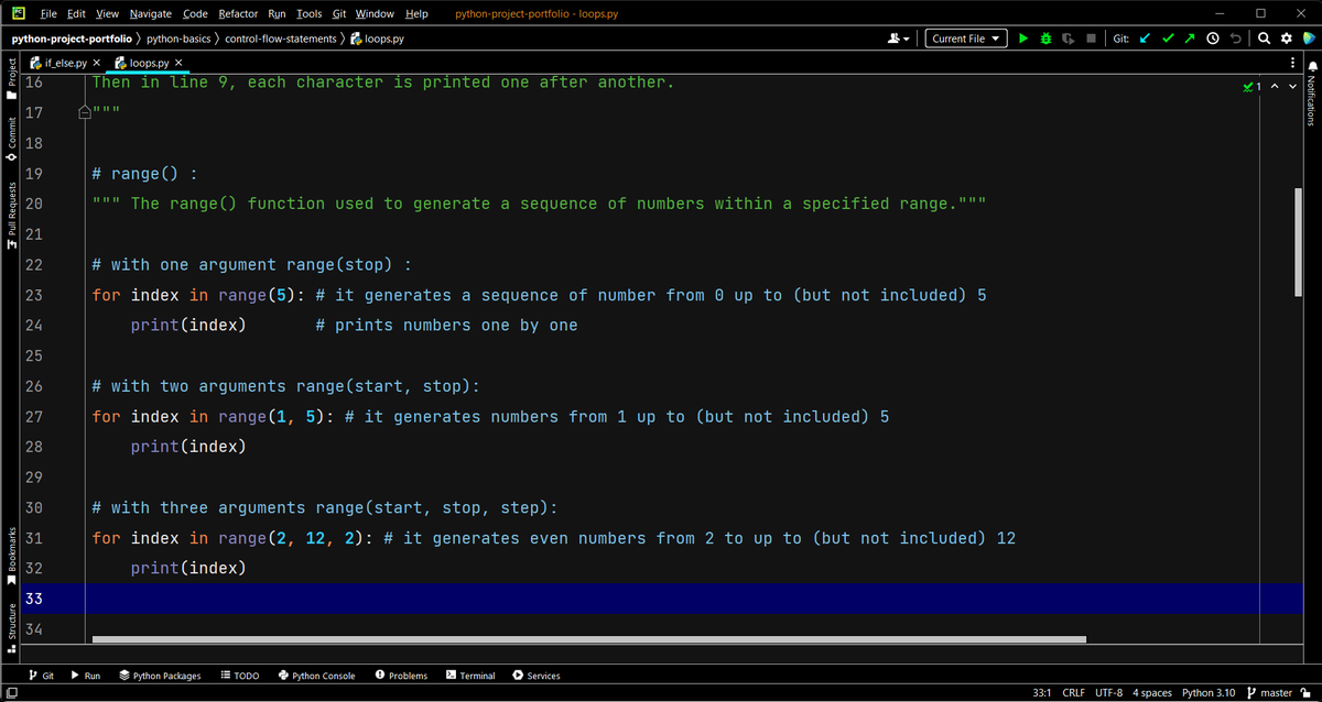 SalaitSudhakar's tweet image. On day 2 of #100dayofcodechallenge, today I learned about if-elif-else statements, loops in Python, how to use range() function in for loop, how to use break, continue, pass keyword in loops in Python 

#100DaysOfCode 
#Python