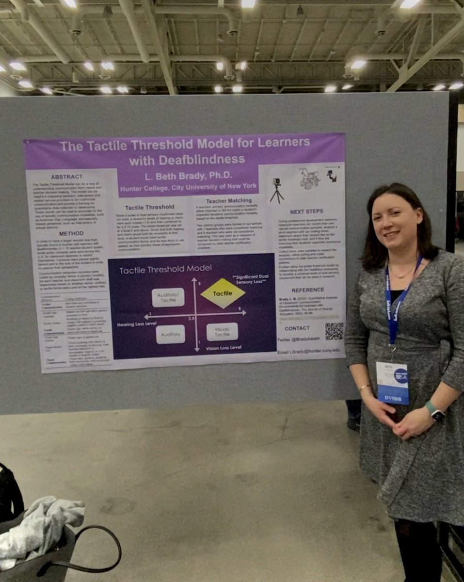 BradyloBeth's tweet image. Shared my poster on “The Tactile Threshold Model for Learners with Deafblindness,” at #cec2023 in Louisville, Kentucky. #spedchat #a11y @CEC_DVIDB @HC_SOE @Hunter_College