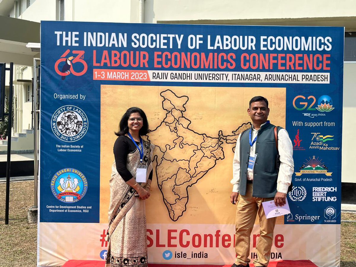 isle_india's tweet photo. Grateful for grand success of #63ISLEConference at @RGU1984, #AmritMahotsav #G20India @g20org @ArunachalCMO @PemaKhanduBJP @ChownaMeinBJP @ErTabaTedir @icssr @FESonline @ILONewDelhi @NABARDOnline @SpringerNature @Saket_Kushwaha4 @IWWAGEIFMR @LEADatKrea @UNUWIDER @Wits_SCIS https://t.co/11KVCjziCo