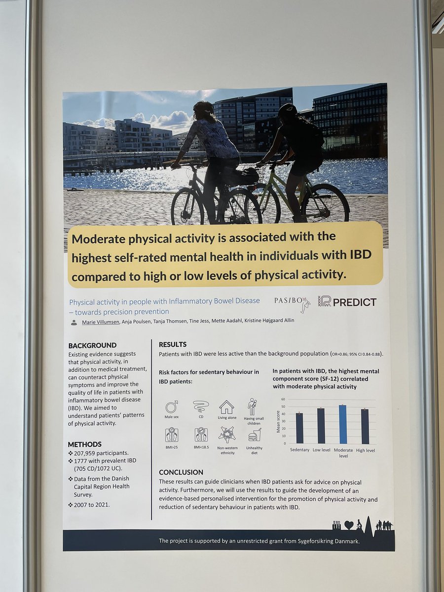 I received many great questions to my study on patterns in physical activity in #IBD at #ECCC2023. I am pleased with the #betterposter design that refine the results <a href="/PREDICTIBD/">PREDICT IBD</a> @CKFF_RegionH