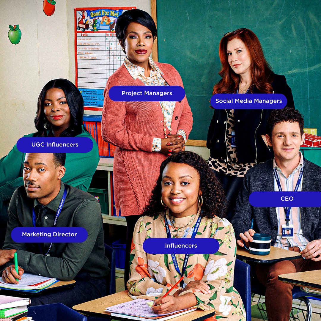 Different roles + different personalities = making the magic happen in marketing. ✨🤌🏼 

Behind every solid social media marketing team is a group like this; idea makers who can back their work with knowledge and success! #socialmediamanagement #meme #AbbottElementary