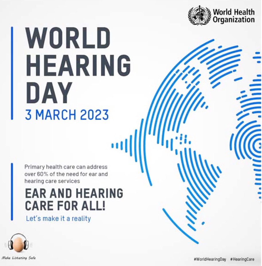 OU_NSSLHA's tweet photo. March 3rd is World Hearing Day! This day is to raise awareness for deafness and hearing loss while promoting good habits for ear and hearing care all over the world. Advocate and spread awareness with us today by sharing this post! #worldhearingday #hearingcare🦻💙 https://t.co/FS0Df39ex4