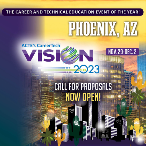 acteaz's tweet photo. The @actecareertech VISION Call for Presentations deadline has been extended to next Friday, March 10!
AZ folks, keep in mind that this year's VISION conference will take place in Phoenix! 🏜️
For more information and to submit a proposal, visit https://t.co/19EClZsiZ7 https://t.co/fowMOTyvrz
