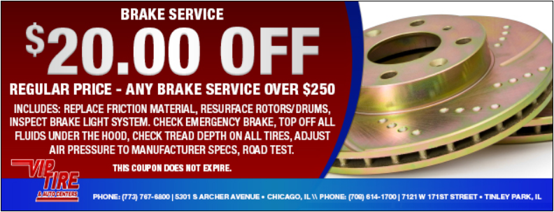 VIPTireCo's tweet photo. Visit us for $20 off your next brake service of over $250 with this coupon: https://t.co/9IjlZM8oqr https://t.co/Cs5Mt3QKPZ