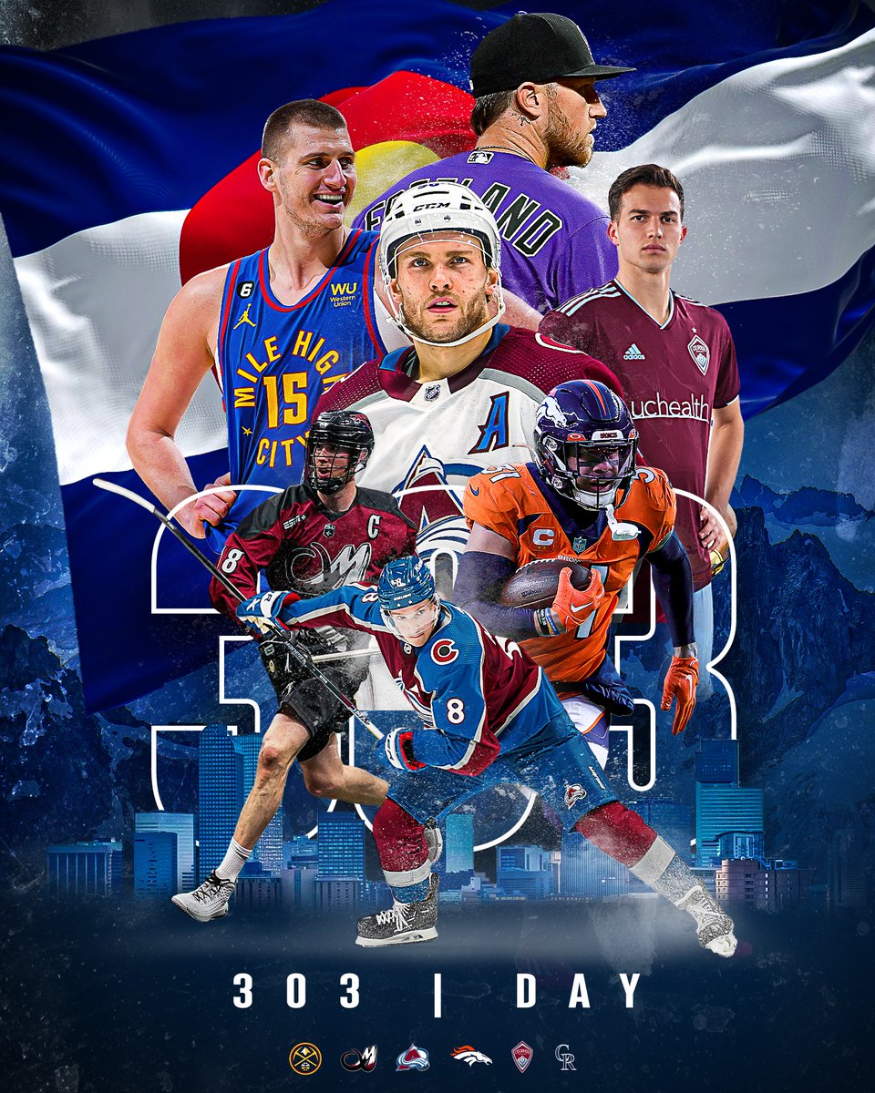 Avalanche's tweet photo. Happy 303 Day to our beautiful state and the incredible people that call it home!

#GoAvsGo https://t.co/abwHHSa3HV