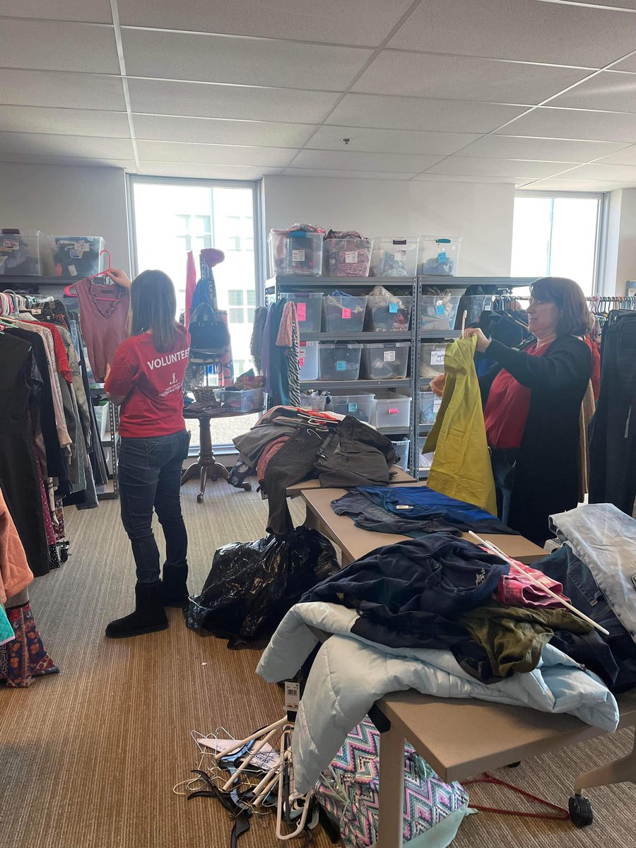 Trained JLI volunteers recently helped <a href="/villageskids/">Villages Kids</a>  sort and organize items in the nonprofit’s Villages Shoppe. The Villages provides free clothing, diapers, personal care products and home items to families participating in their programs. #JuniorLeague #Community #Indy