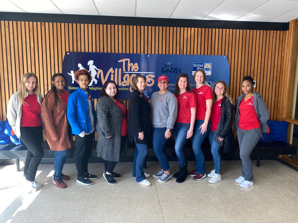 JLIndianapolis's tweet photo. Trained JLI volunteers recently helped @villageskids  sort and organize items in the nonprofit’s Villages Shoppe. The Villages provides free clothing, diapers, personal care products and home items to families participating in their programs. #JuniorLeague #Community #Indy https://t.co/MxTjdFRmvK