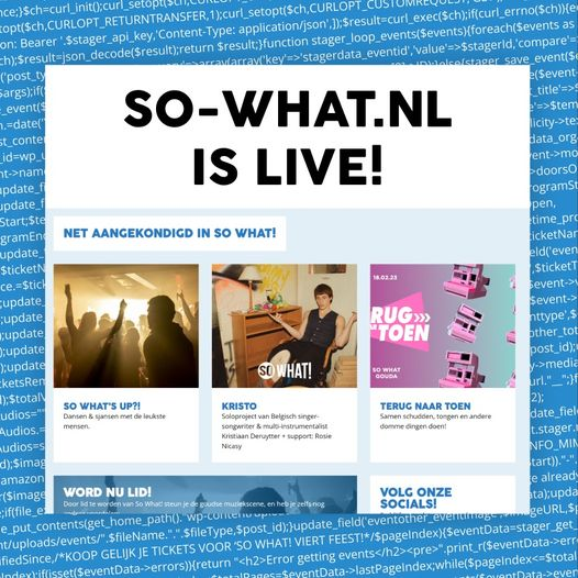 Voor onze verjaardag hebben onszelf een nieuwe website cadeau gedaan! Heb jij hem al gezien? 

so-what.nl 

#Gouda #verjaardag #zestigjaar
