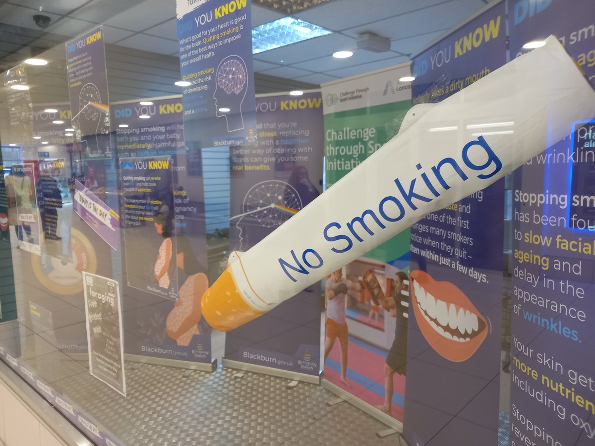 Prepping our Unit <a href="/Mall_Blackburn/">The Mall Blackburn</a>.  Many thanks for helping us to share information about #NoSmokingDay. Wed 8th March offering support, sharing info about <a href="/blackburndarwen/">Blackburn with Darwen Council</a> Stop Smoking Service.  <a href="/SparkBWD/">SparkBWD</a> <a href="/BlackburnCarers/">Blackburn Carers</a> <a href="/HealthwatchBwD/">Healthwatch BwD</a> <a href="/refreshbwd/">refresh BwD</a>
 #smokefree