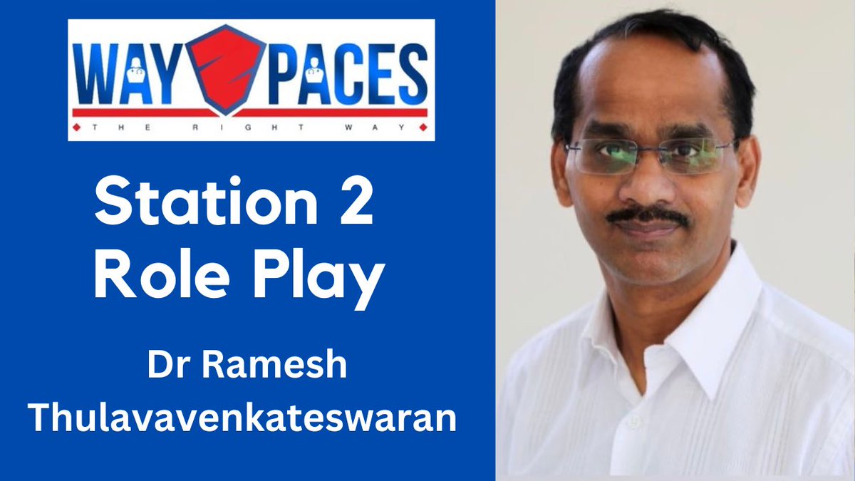 Way2Paces's tweet photo. Scenario:

You are a doctor in Respiratory Clinic

Station 2 History taking for MRCP PACES exam 
Dr.Ramesh explains about thorough history taking for MRCP PACES exam
 https://t.co/3qJAyUSqIf
#mrcp #mrcppaces #pacestutor #station2 #historytaking https://t.co/ZVz3TACE0s