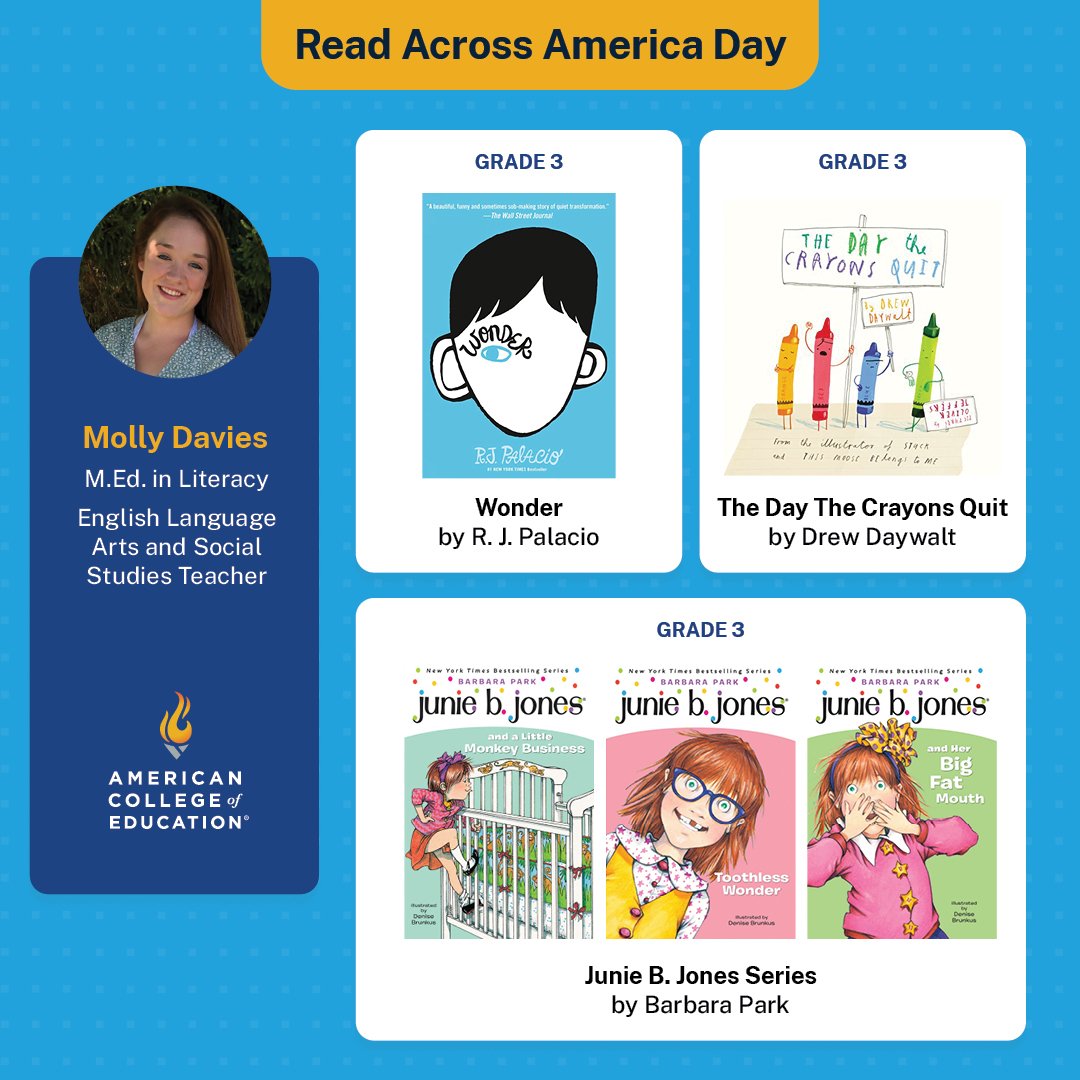 tayloringlesACE's tweet image. Did you see the reading lists our awesome #acealumni provided for Read Across America day? There are some goodies on there! 

#ReadAcrossAmerica2023