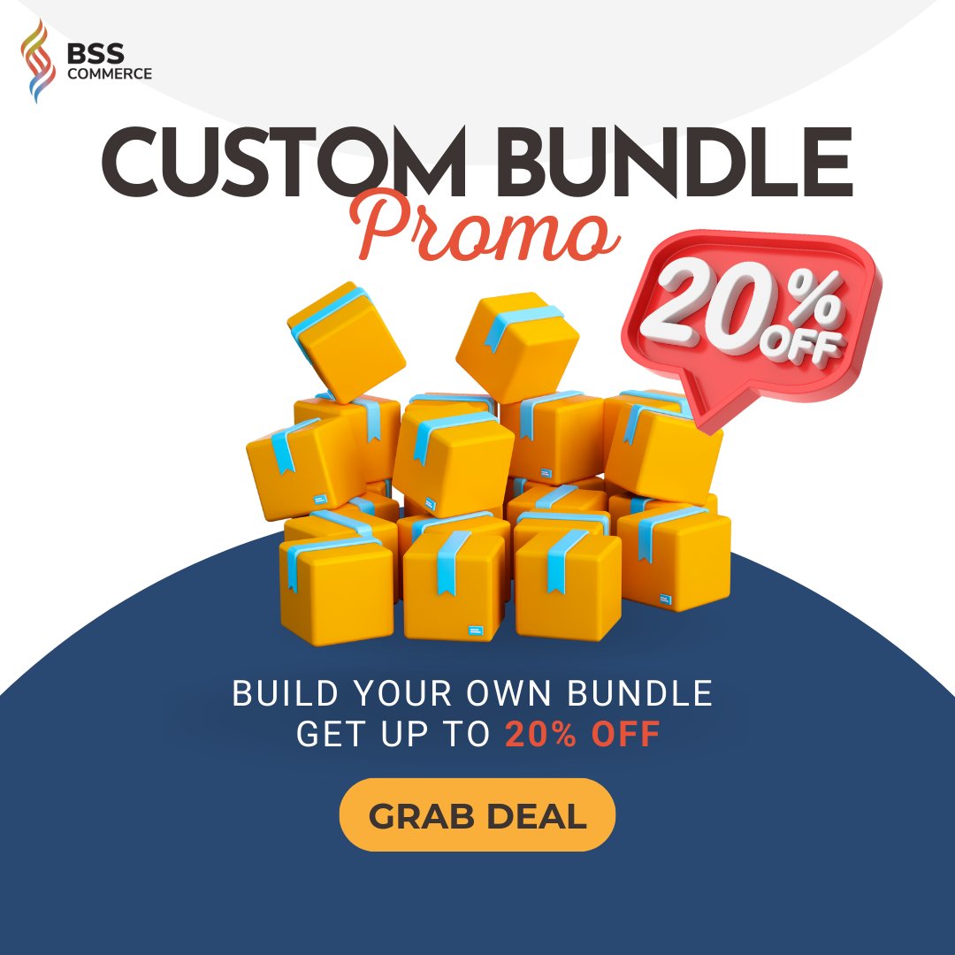 BSScommerceIT's tweet image. ✨ 20% OFF FOR CUSTOM BUNDLE ✨
Build your own bundle to extend your store functionality and get up to 20% OFF!
>> GRAB THE DEAL: bsscommerce.com/magento-2-prom…
#magento2extension #hotdeal