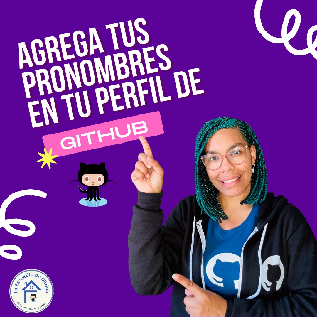 dennyperez18's tweet image. 📣 ¿Ya agregaste tus pronombres en tu perfil de #GitHub? 🐙

Puedes hacerlo con pocos pasos y es muy sencillo. 😊

¡Es hora de normalizar el uso de los pronombres y hacer que todas las personas se sientan bienvenidas! 😊🙌🏽

#Pronombres 
#Inclusión