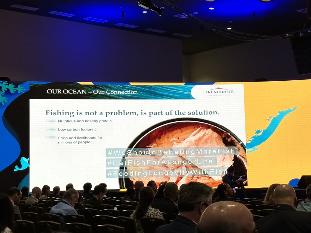 emilyseaside's tweet photo. “Fishing is not the problem, it’s part of the solution.” #OurOceanConference https://t.co/CRDgGEprxO