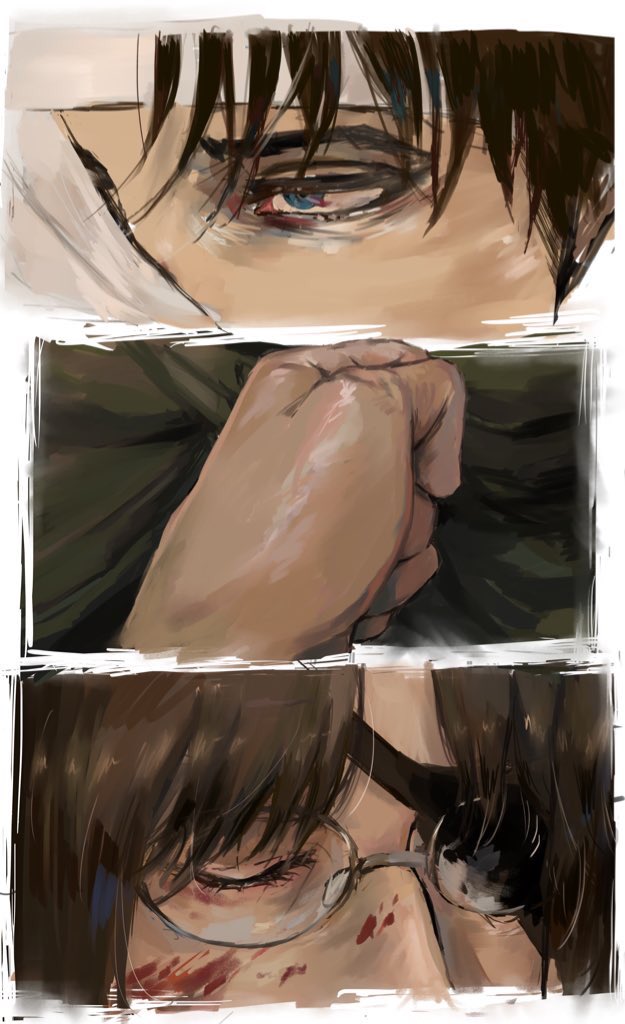 #AttackOnTitan #進撃の巨人 #fanart #イラスト #levi #hange     心臓を捧げよ