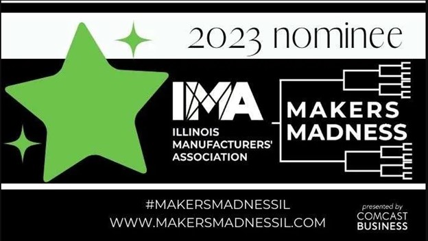 We Need your Vote! our Cobot Feeder has been nominated for the 'Coolest Thing Made in Illinois' Cast your vote here makersmadnessil.com/cast-your-vote/ (Find us in Row 6)  You may vote up to five times per day through Sunday, March 5!
#MAKERSMADNESSIL #Manufacturing #Cobot #Robot