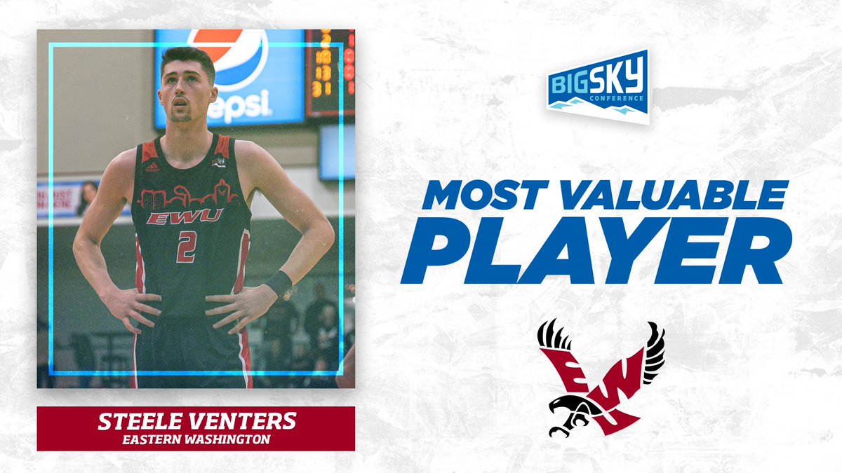 Big Sky Conference (@bigskyconf) on Twitter photo M. V. P. ๐ฆ
Eastern Washington's <a href="/SteeleV24/">Steele Venters</a> is our Men's Basketball Most Valuable Player ๐
#ExperienceElevated๐๏ธ M. V. P. ๐ฆ
Eastern Washington's <a href="/SteeleV24/">Steele Venters</a> is our Men's Basketball Most Valuable Player ๐
#ExperienceElevated๐๏ธ