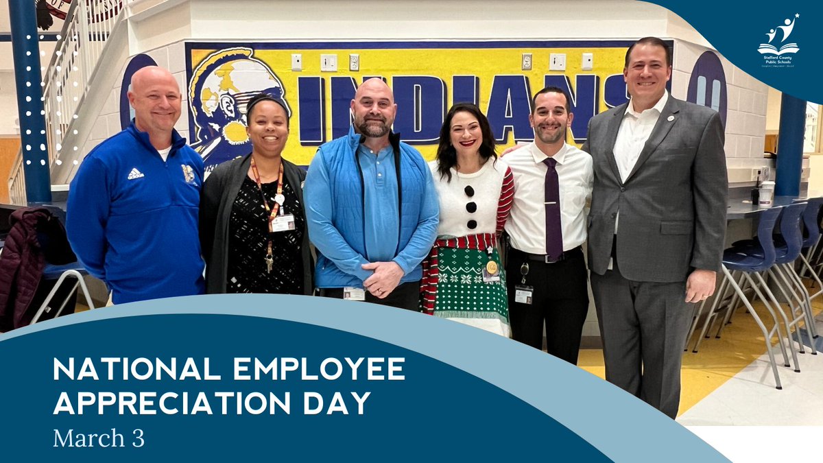 Stafford County Public Schools thanks all school employees for their commitment to our mission to inspire and empower every student. #NationalEmployeeAppreciationDay