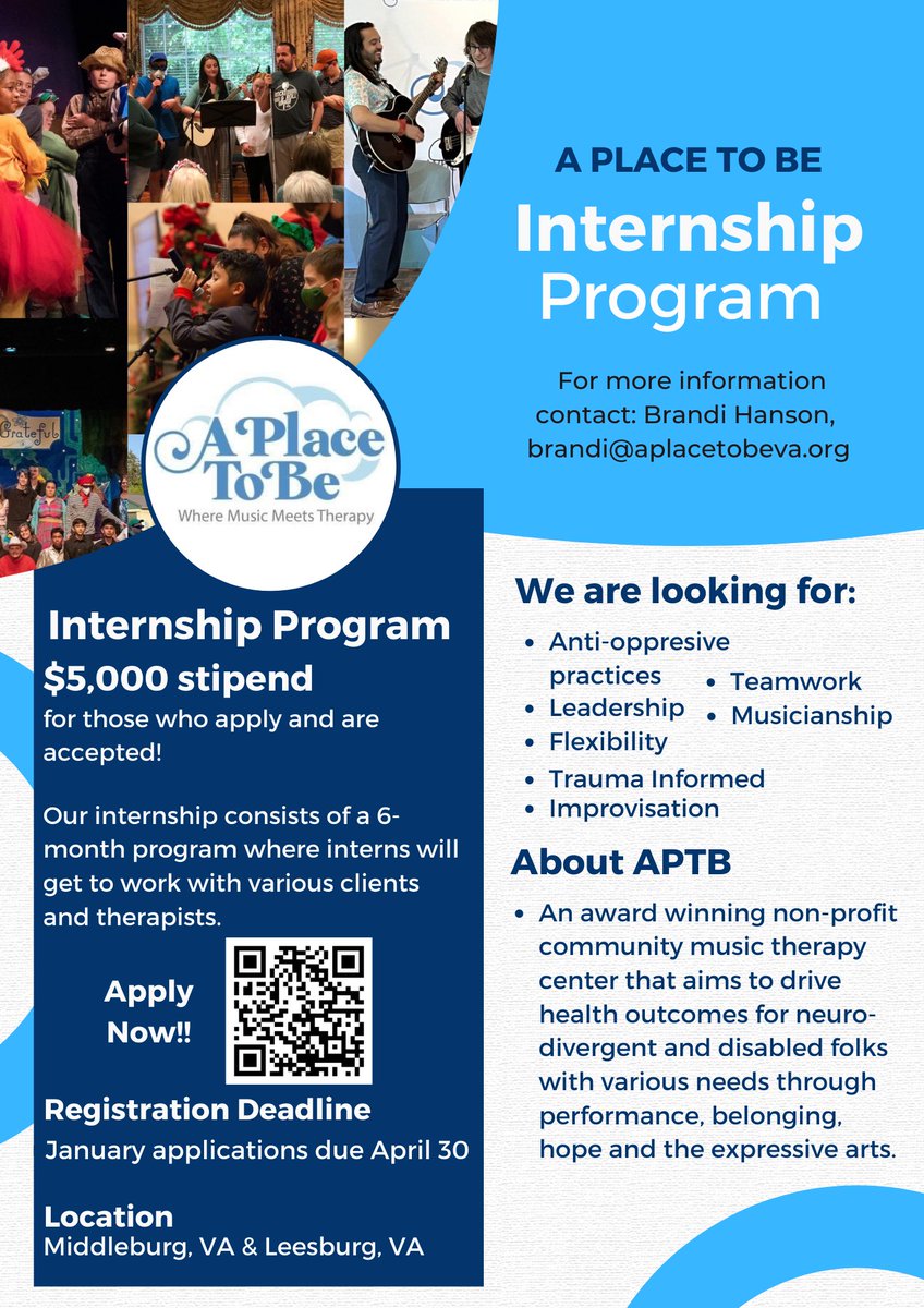 aptbmt's tweet image. We have extended our deadline for our January 2024 internship program to April 30th!  Applicants can apply on our website at: aplacetobeva.org/internships/