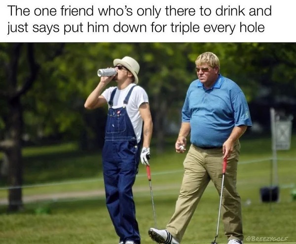 We've all got that friend...

Happy Friday! Enjoy those weekend rounds and practice sessions.  #TGIF #Friday #golfisfun #golfislife #golfers #funnygolf #golfishard