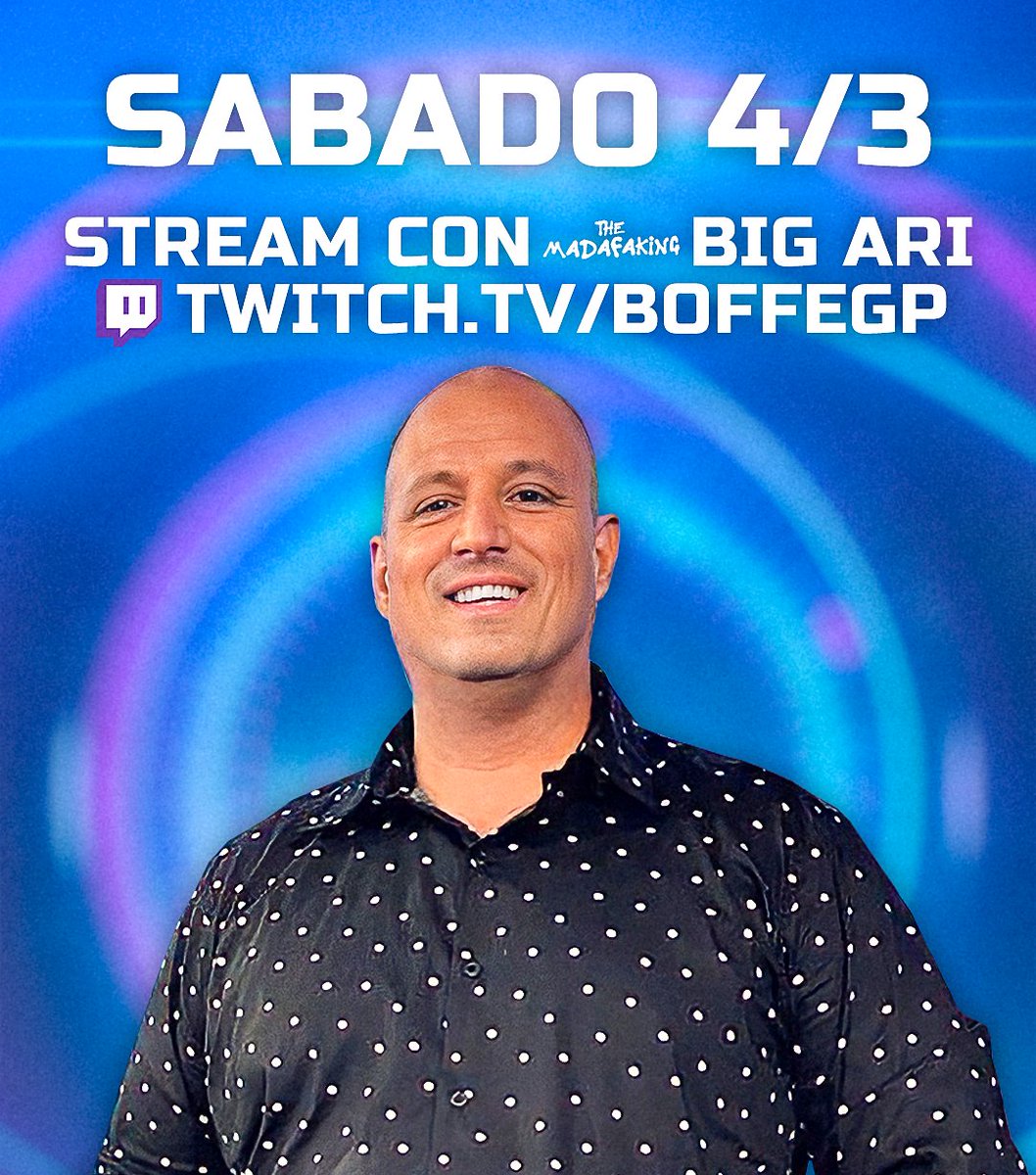 BoffeGP's tweet image. EL MALDITO BIG ARI EN MI CANAL DE TWITCH.

ESTE SABADO A LAS 22HS!

👉 twitch.tv/boffegp
