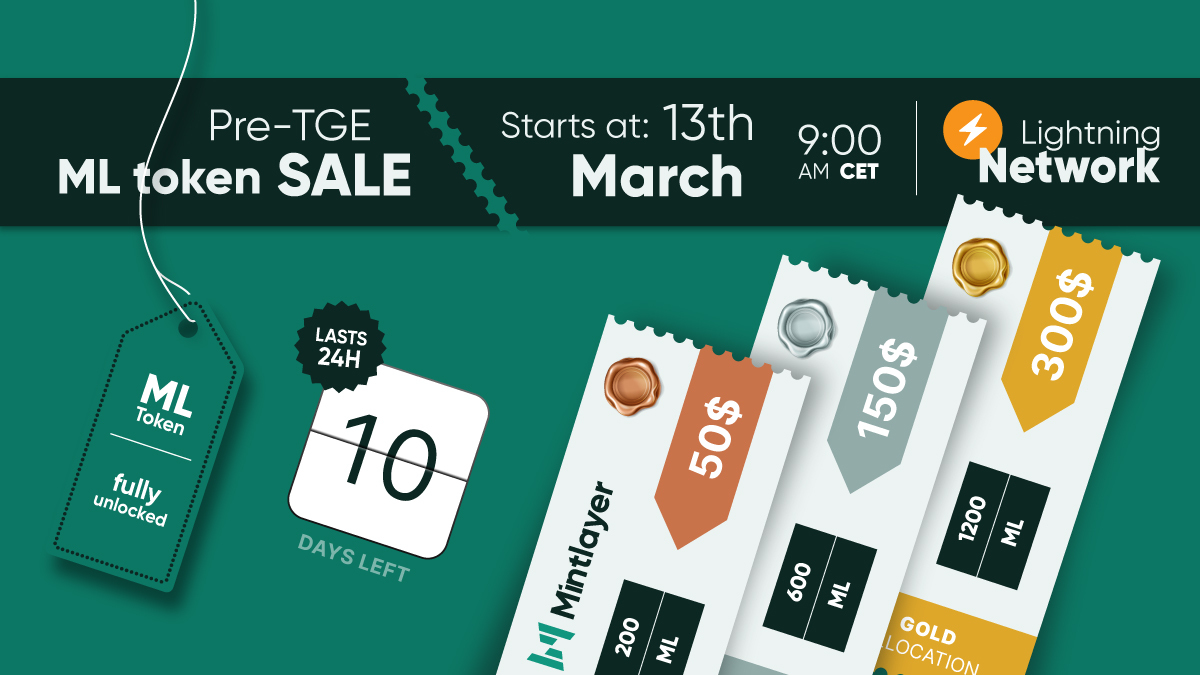 We’re thrilled to announce our final Pre-TGE Sale on March 13!

AND... 🥁🥁🥁

The MLT token is now known as ML 🎉

Same Mintlayer token, fresh slimmer look.

mintlayer.org/en/news/mintla…