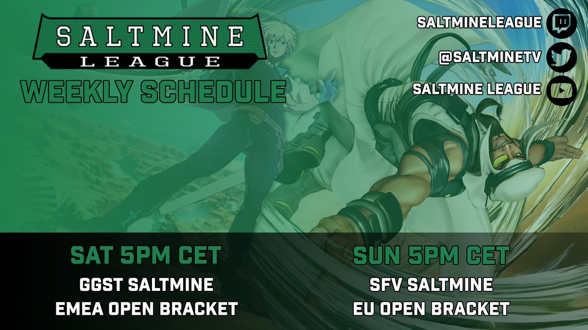 SaltmineTV's tweet photo. 23 Hours left to sign up for the  #SML #GGST EMEA Off-Season Tournament which starts on Saturday at 5pm (CET) | 4pm (GMT)! #FGC #GuiltyGear 

The sign-up link &amp; rules can be found in our Discord https://t.co/evR2ndCqSr https://t.co/lEYnhOQWAb
