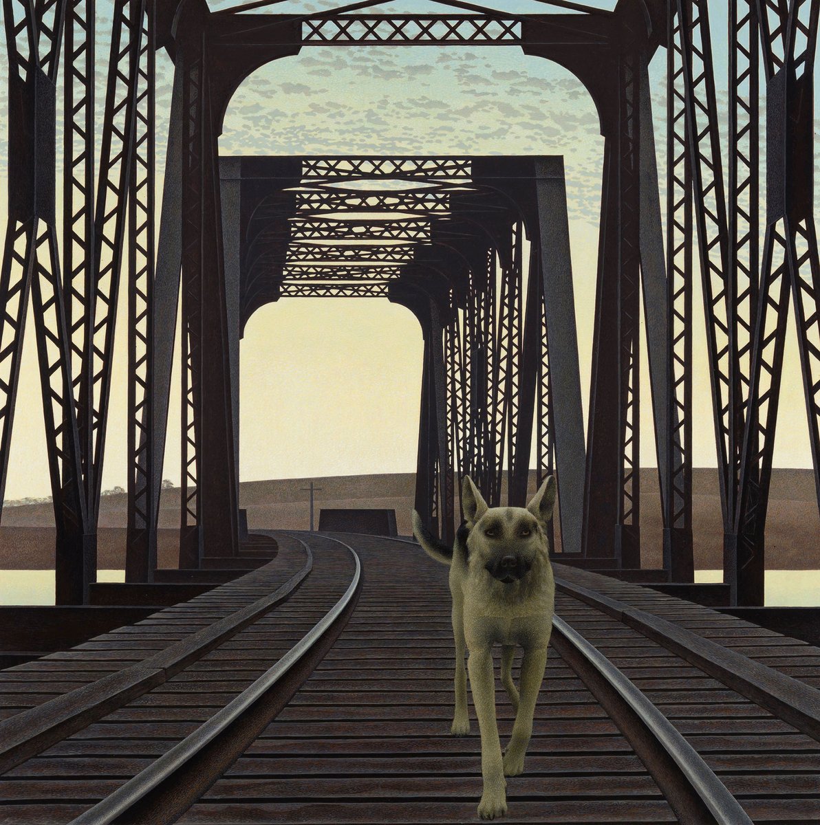 avant_arte's tweet photo. No, these aren’t screenshots from an old Playstation game from the ‘90s. These are paintings by Canadian artist Alex Colville, all made between the 1950s and '70s. Though he had no way of knowing, his style seemed to have predicted the aesthetic of '90s video games. https://t.co/BMx08OjrYO
