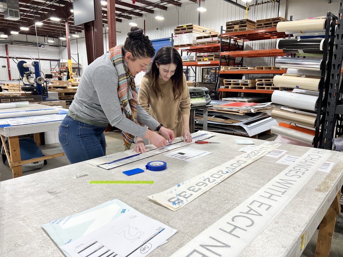 FABrication Friday. Teamwork makes the dream work when we quality check our designs :) There are a lot of tiny details for each project that are checked, rechecked, and then checked again to ensure accuracy for size, quality, color and placement.
#fabrication #vinyl