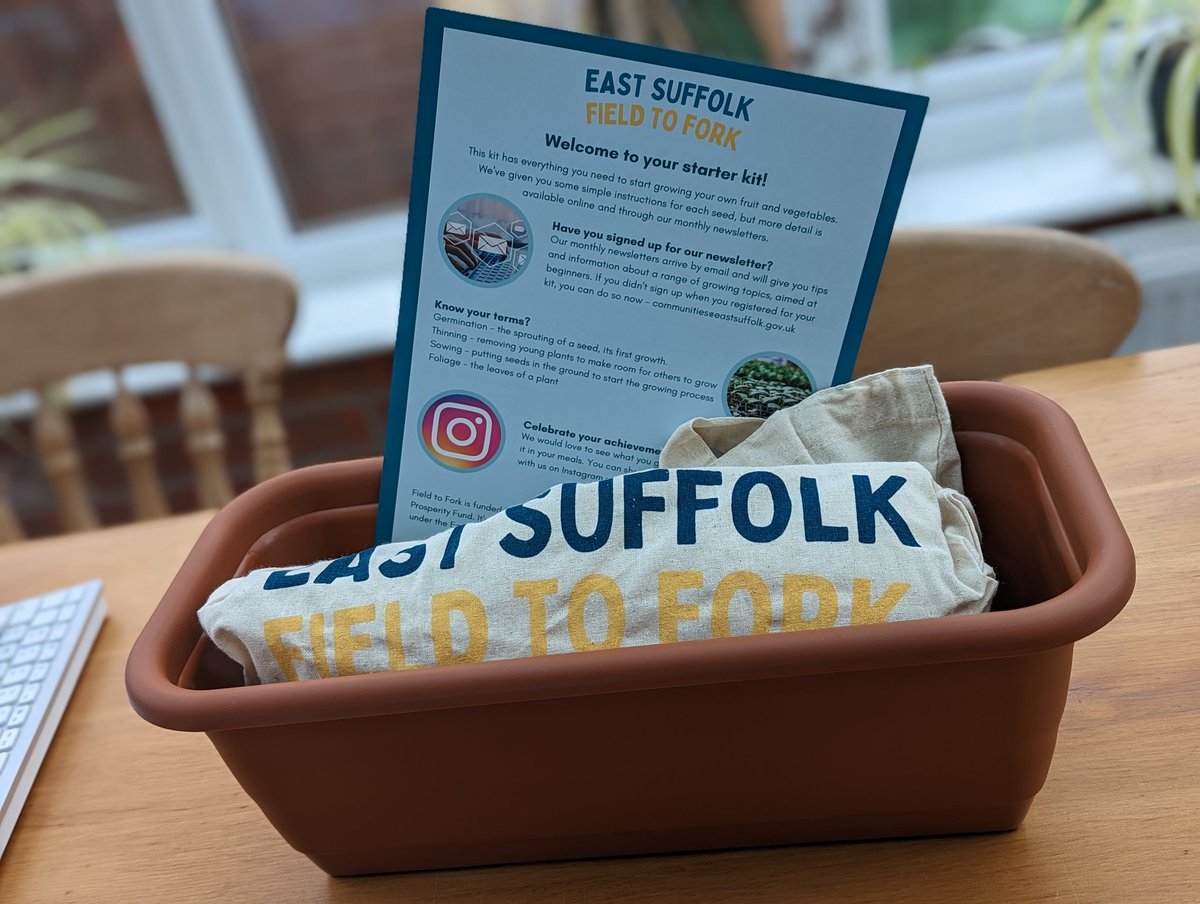 Mrsrebeccachown's tweet photo. Thank you very much @EastSuffolk and Field2Fork for our grow your own veg starter kit! We picked this up at the girls school this afternoon and can't wait to get started! #field2fork #greenfingers #growyourown #vegetables #CostOfLiving https://t.co/nvLsr7XEjk