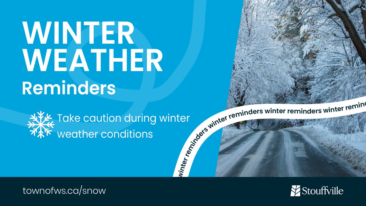 Town of Stouffville on Twitter "Stouffville is snow ready! The town is