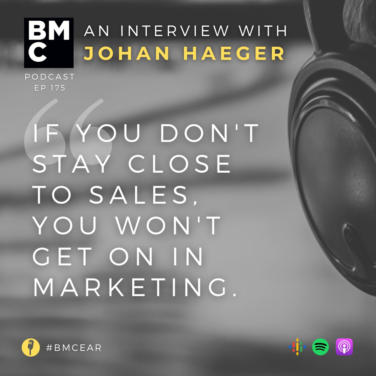 Have you heard?! Ep175 of the #businessmarketing podcast is here! 🤩

@DaveStevensNow catches up with Cinode's Johan Haeger on #sales &amp; #marketing alignment➡️bit.ly/2utlpuW

#BMCear #b2bpodcast