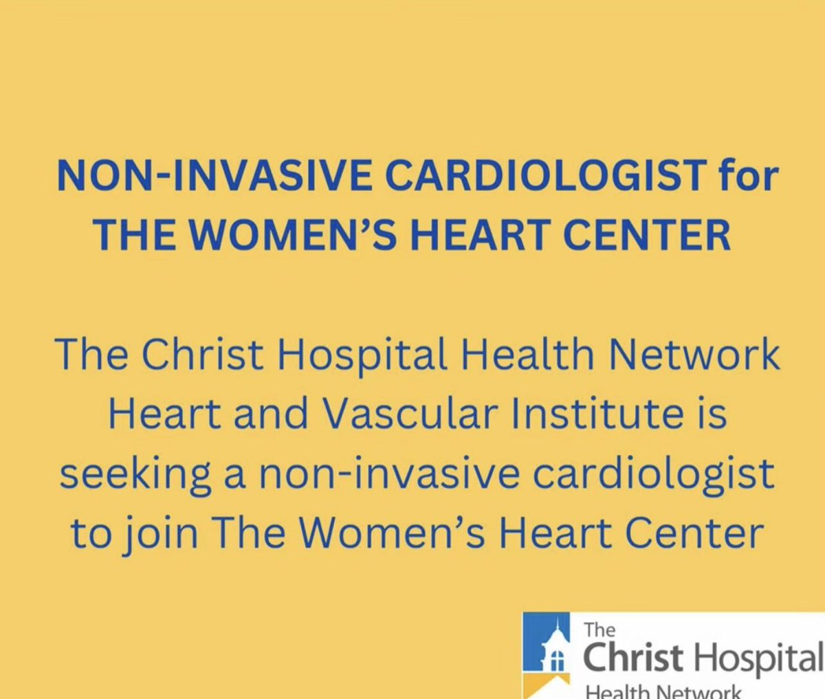 Odayme Quesada, MD (@odaymemd) on Twitter photo We are hiring!!! If you are interested in learning about this opportunity and are in NOLA for #ACC23 this weekend message me. Would love to meet and talk more about this incredible opportunity
<a href="/TCHheart/">The Christ Hospital - H&V Institute - WHC</a>!!! We are hiring!!! If you are interested in learning about this opportunity and are in NOLA for #ACC23 this weekend message me. Would love to meet and talk more about this incredible opportunity
<a href="/TCHheart/">The Christ Hospital - H&V Institute - WHC</a>!!!