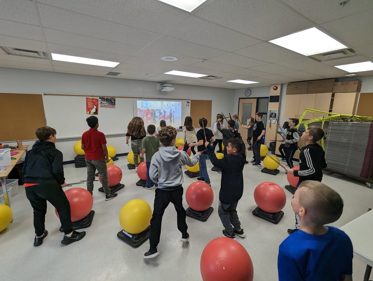 OLOF Gr. 4/5s enjoying some Drumfit!!! #wcdsbawesome