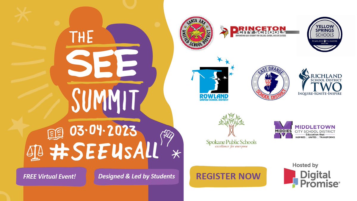 Now is the time to move from advocacy to action. Join us on March 4 for a virtual social justice event that engages students as leaders and facilitators of professional learning for educators. #SEEUsAll bit.ly/3X4O9RV