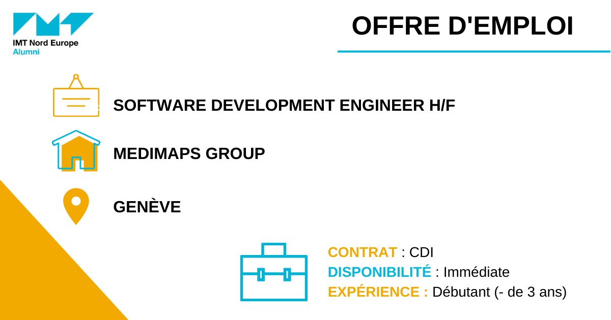 [ OFFRE D'EMPLOI ]

Le #ServiceCarrière te propose une offre en CDI chez MEDIMAPS GROUP !

👉ow.ly/q53z50N305I

Retrouve les offres d'#emploi proposées par les Alumni ou nos partenaires sur le site web de l'association !