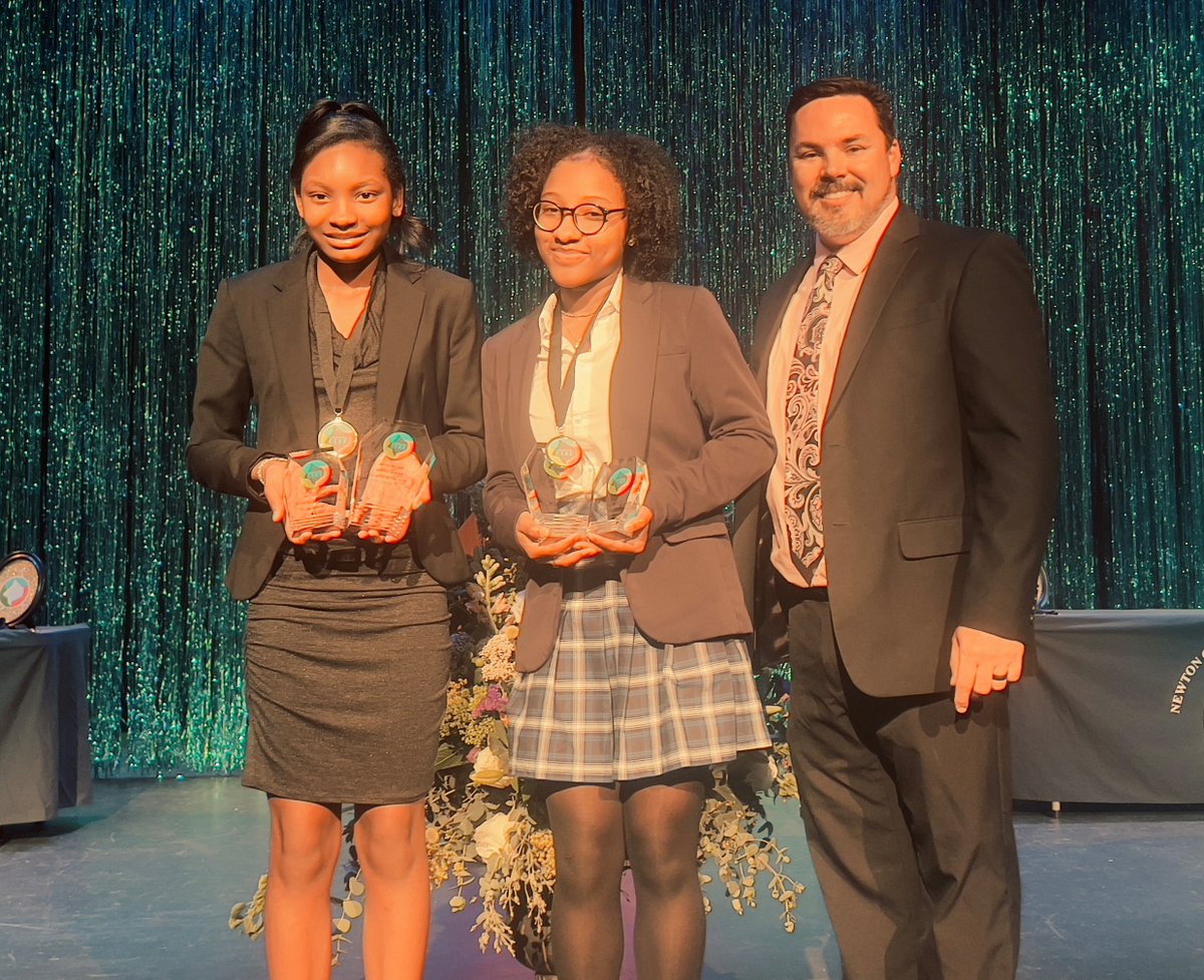 Congratulations to <a href="/LibertyMiddleNC/">Liberty Middle School</a> student, Jalia Gordon, and <a href="/NCCA_Covington/">NCCA</a> student Jada Mitchum--the 2023 NCSS CTAE Students of the Year! Check out our press release for the names of all of our CTAE student award winners! 
newtoncountyschools.org/departments/pu… #NCSSBeTheBest