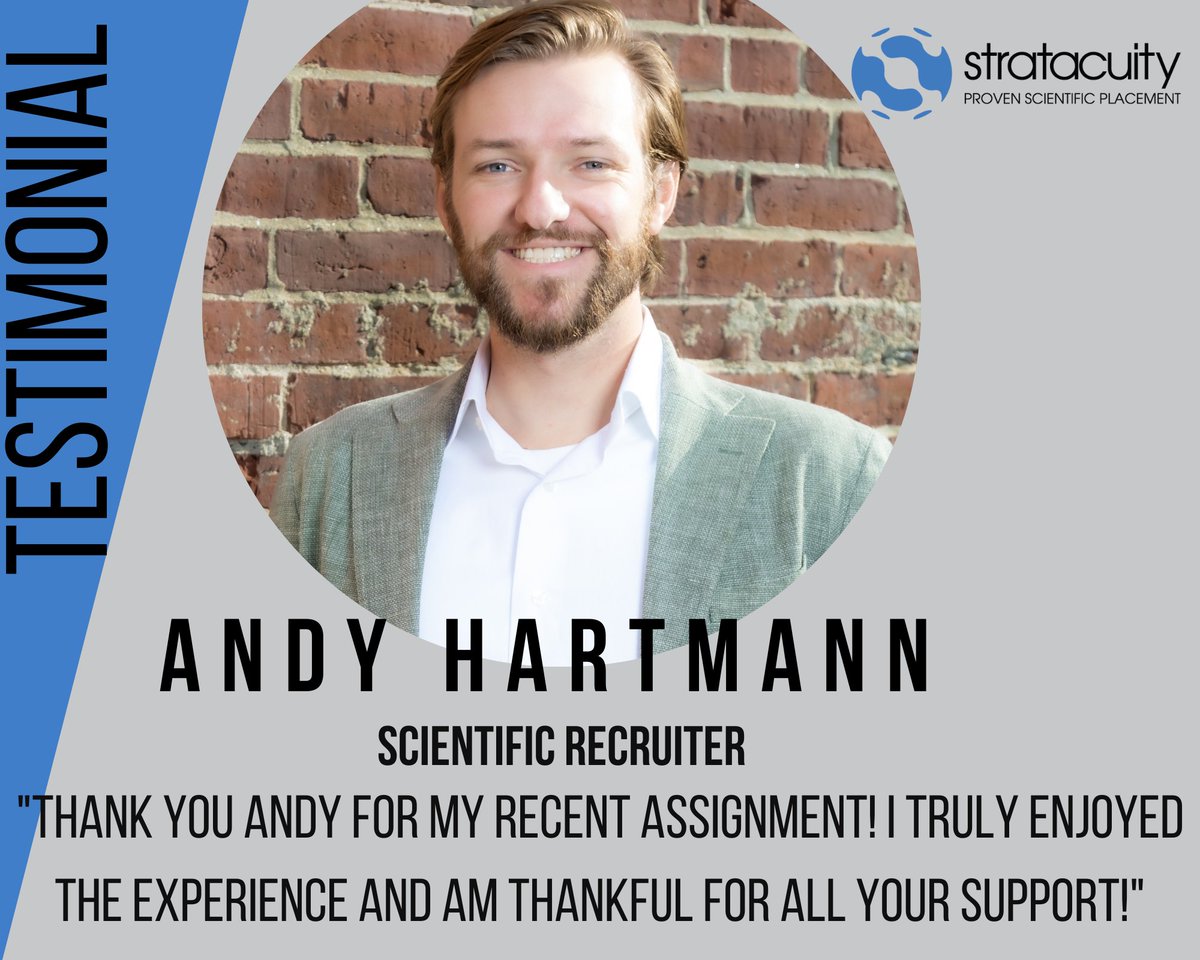 #testimonialfriday
When placements reach out to us and let us know how thankful they are for our guidance and support, we just need to share! Today we hightlight words written about working with Andrew Hartmann. Congrats Andy!!
#peoplefirstculture #corevalues #nowhiring #norest
