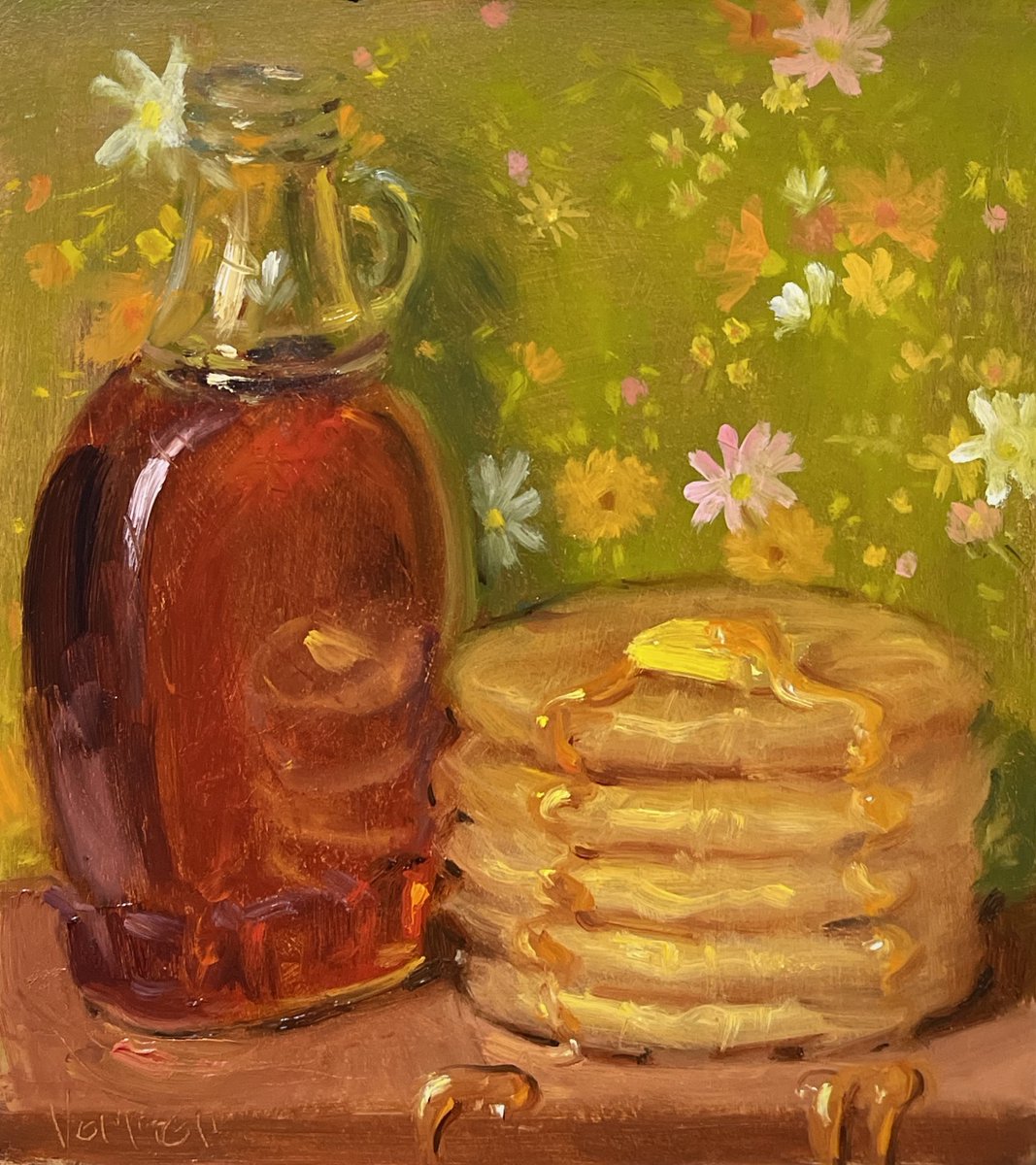 My oil painting of Pancakes
