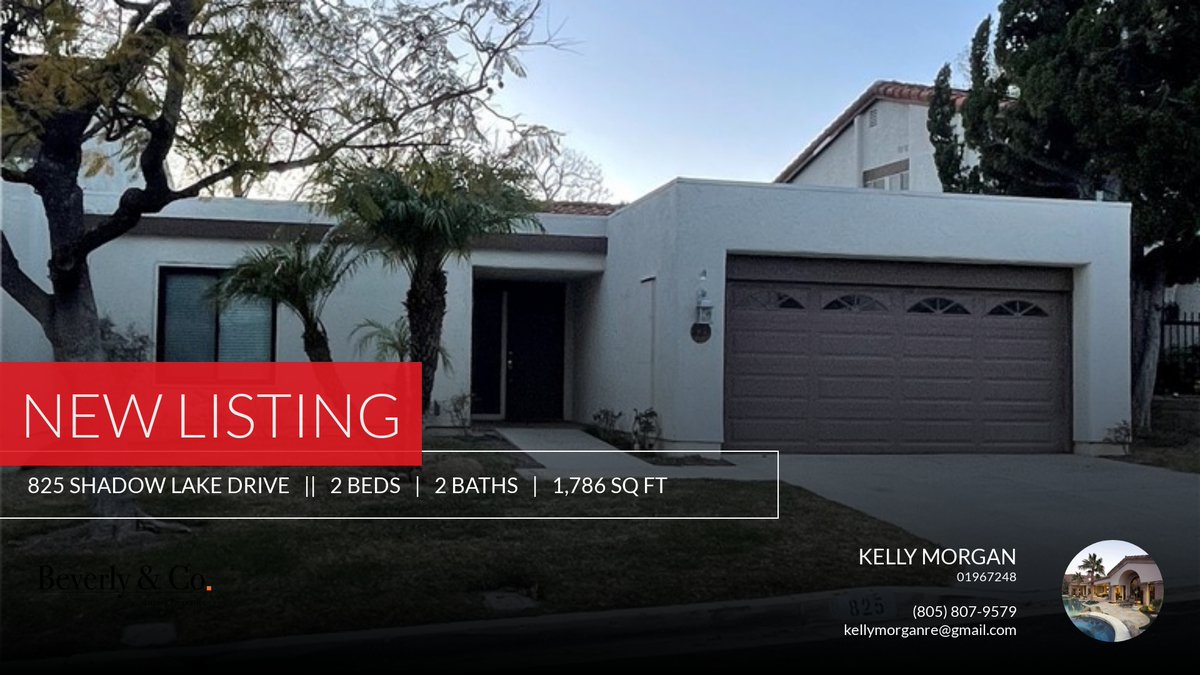 KellyMorganSOLD's tweet photo. 📍 New Listing 📍 Take a look at this fantastic new property that just hit the market located at 825 Shadow Lake Drive in Thousand Oaks. Reach out here or at (805) 807-9579 for more information

"Let Me Find You A New Home Today' 
... https://t.co/l2tdBpbryI https://t.co/Dr9lagVfVL