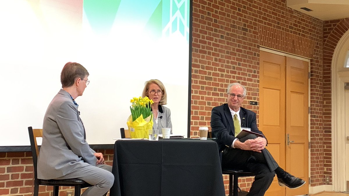 UMDPTK's tweet photo. Conversation with @UofMaryland and @GeorgeMasonU Provosts Jennifer King Rice and Mark Ginsberg about how our institutions support PTK faculty, challenges and opportunities for growth. https://t.co/yWqosjIfZm
