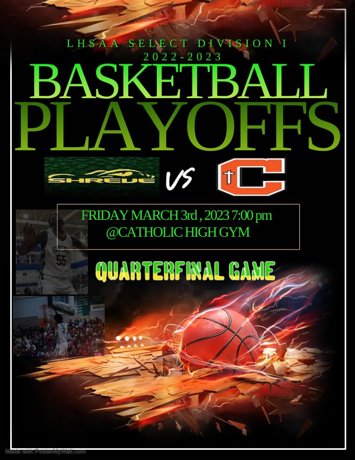 CaptainGators's tweet photo. 💥GATORS PLAYOFF GAME DAY💥
🆚️ Catholic Bears
📅 03/03/23
🕖 7:00 pm
🏟 CHSBR Gymnasium
🎟 https://t.co/LP5e3r9eOb
#weallwegot #weallweneed #believeinshreve #apexpredators #dontbitewhatyoucanteat #LL35 https://t.co/MG8RARRiAq