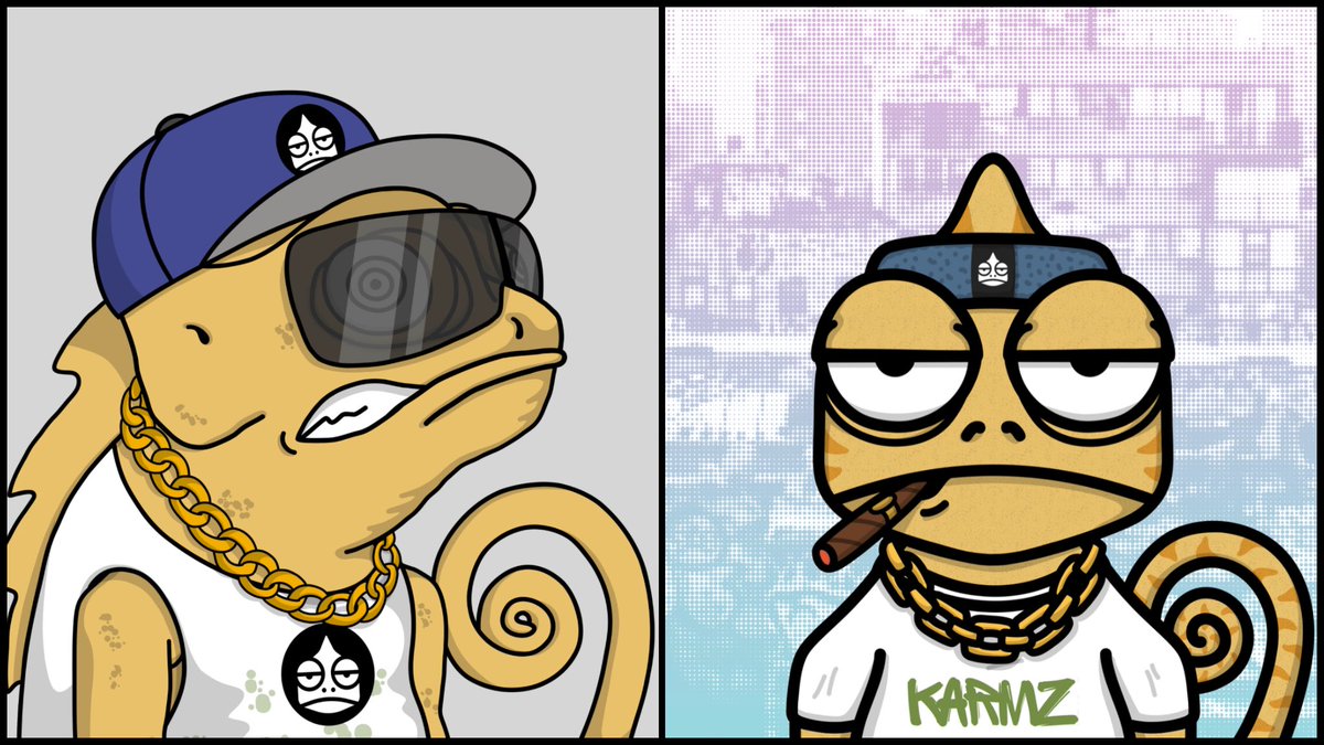 GIVEAWAY TIME 
.
1 Karmeleon and Karmz to one lucky New Holder
.
All you need to do is:
Like ❤️ Retweet ♻️ Follow 
.
@KarmeleonsNFT, <a href="/bridgengineer1/">PR1MAL 🌎</a> ,
<a href="/Mr_Stronghandss/">Mr_Stronghands</a> , <a href="/H0p3ly/">H0p3ly</a> &amp; <a href="/RLindNFT/">rlind.eth</a> 
.
&amp; come say hi in the discord! 
discord.gg/9wCwfGFw

#KarmaKrew #Karmeleons $KRMA