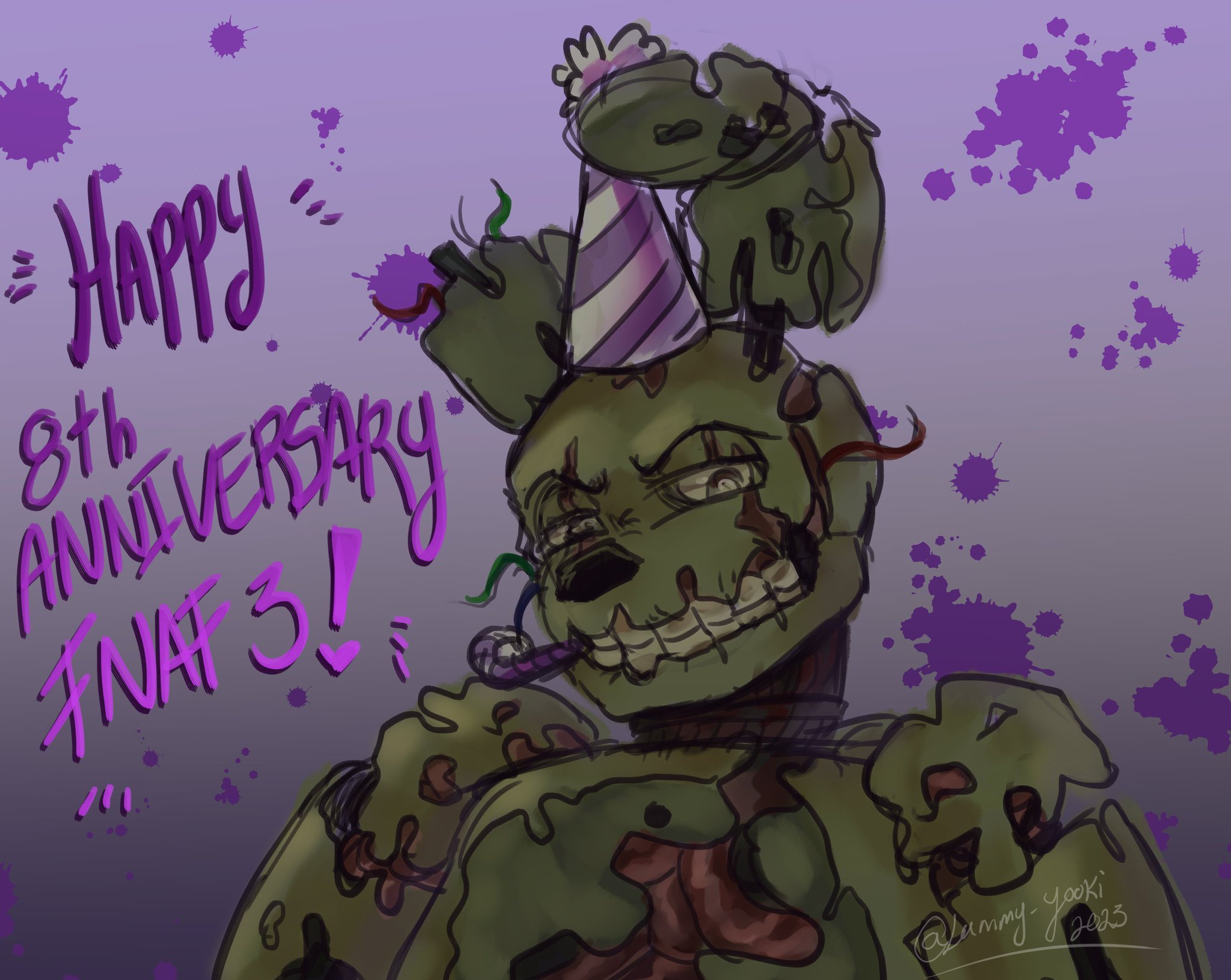 I can't believe it's the anniversary in 2023 the year that FNAF 3