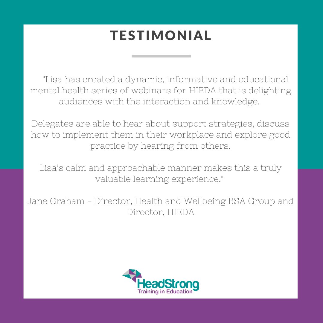 I believe Mental Health and Wellbeing should be at the very core of #Education. It's such a pleasure to be sharing knowledge and resources with organisations who share the same beliefs and values. Receiving feedback like this makes it even more worthwhile :)