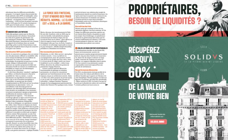 📖 SOLIDUS présent dans la parution presse Les Echos Week end dès aujourd'hui.
👉 Plus d'information sur bit.ly/3ETpmdd
#lesechos #immobilier #innovation