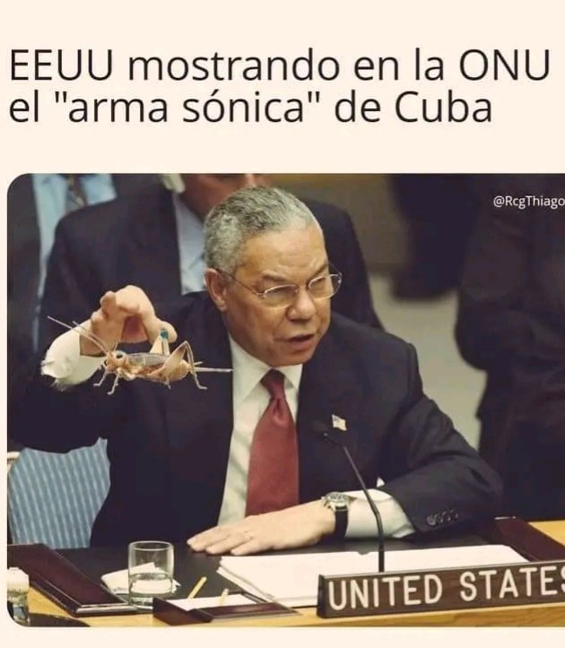 Morí con este meme sobre la falacia yanqui contra #Cuba y sus 'Ataques sónicos'.