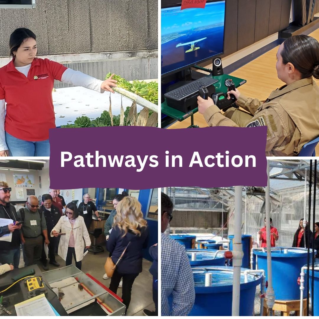 ConnectEdOrg's tweet image. Fun visit to @pathwayspusd as they led us to visit 4 high schools. We've learned about aviation, leadership, emerging agricultural technology, and petted sheep! This is what a hands-on, engaging, relevant high schools can look like!  #collegeandcareerpathways #linkedlearning